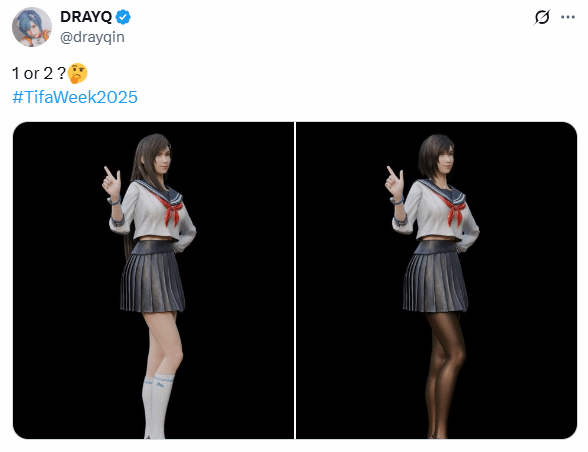 3D区大神再发《FF7RB》蒂法美图