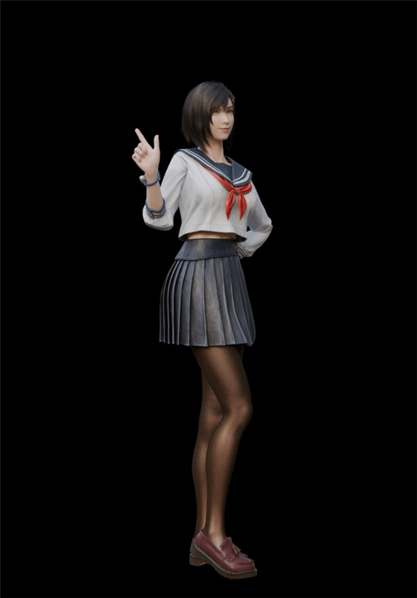 3D区大神再发《FF7RB》蒂法美图