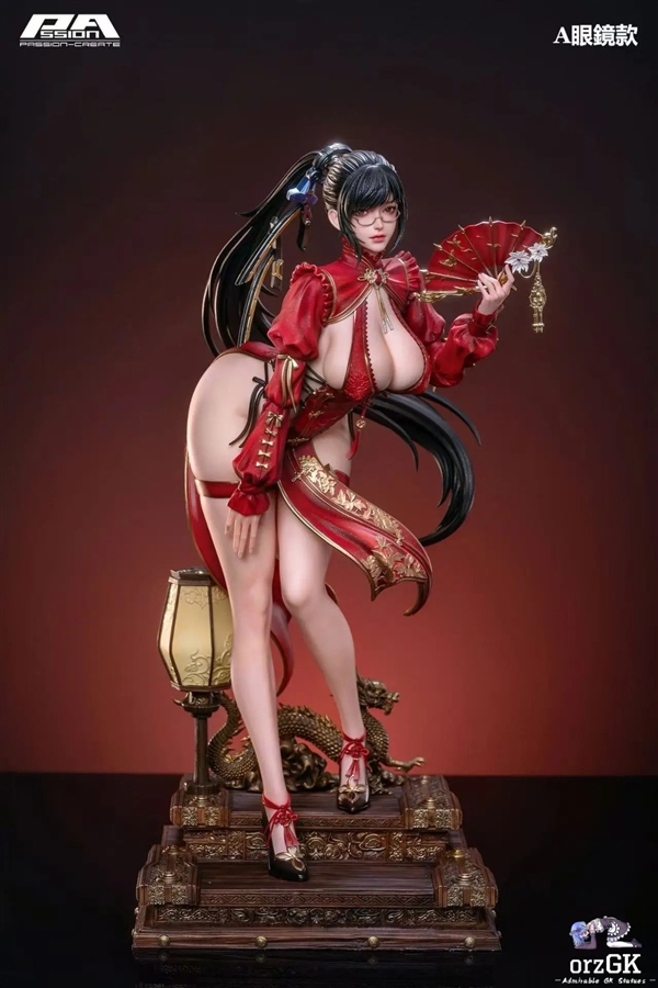 《剑星》女主全新雕像公开 身穿红色旗袍很性感